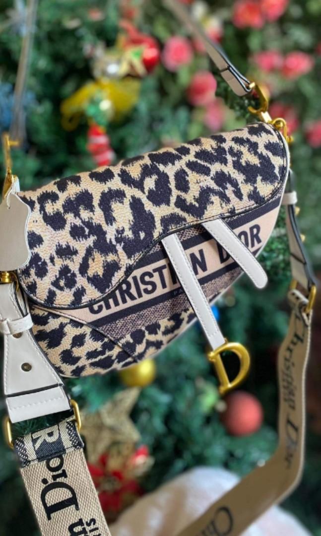 Dior saddle Leopard, Luxury, Bags & Wallets on Carousell