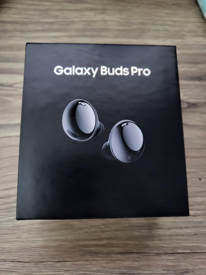Samsung Galaxy Buds Pro (Category: Headphones & Headsets) located in Manila. Submitted by seller90.seller90 (Listing ID 1126265364, Image 1). Description: Brand new, just delivered today. Box is opened only to check contents Earbuds are totally unused Phantom Black RFS: Extra item.