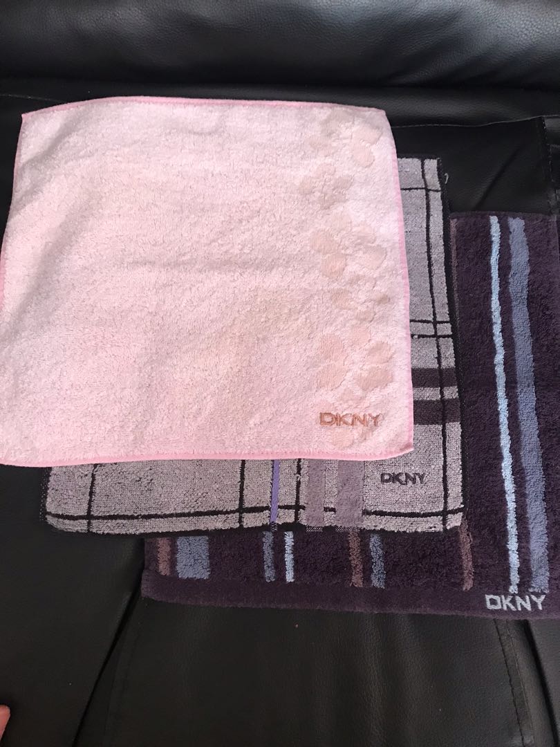 Set of 3 DKNY Face Hand Towels Furniture Home Living Bedding