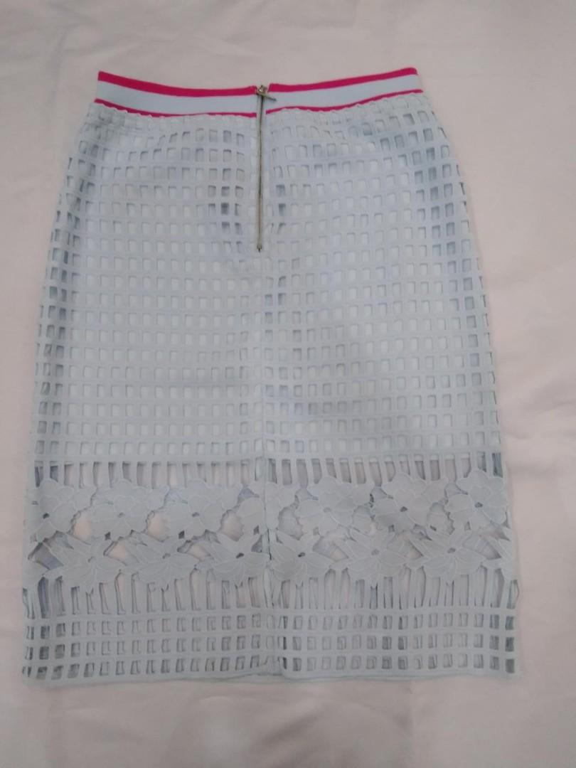 baby blue eyelet skirt
