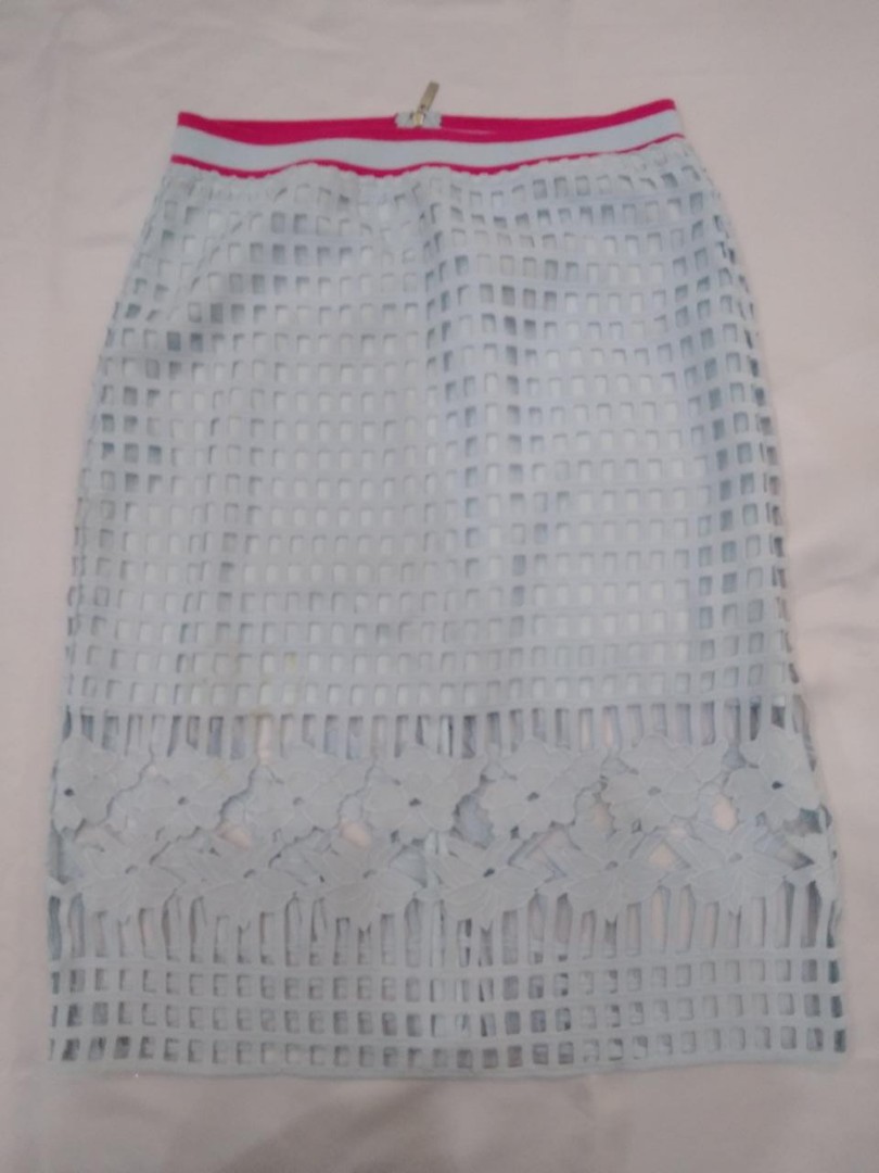 baby blue eyelet skirt