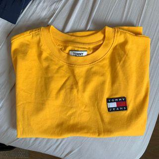 Tommy Jeans Flag T-Shirt Yellow Gold