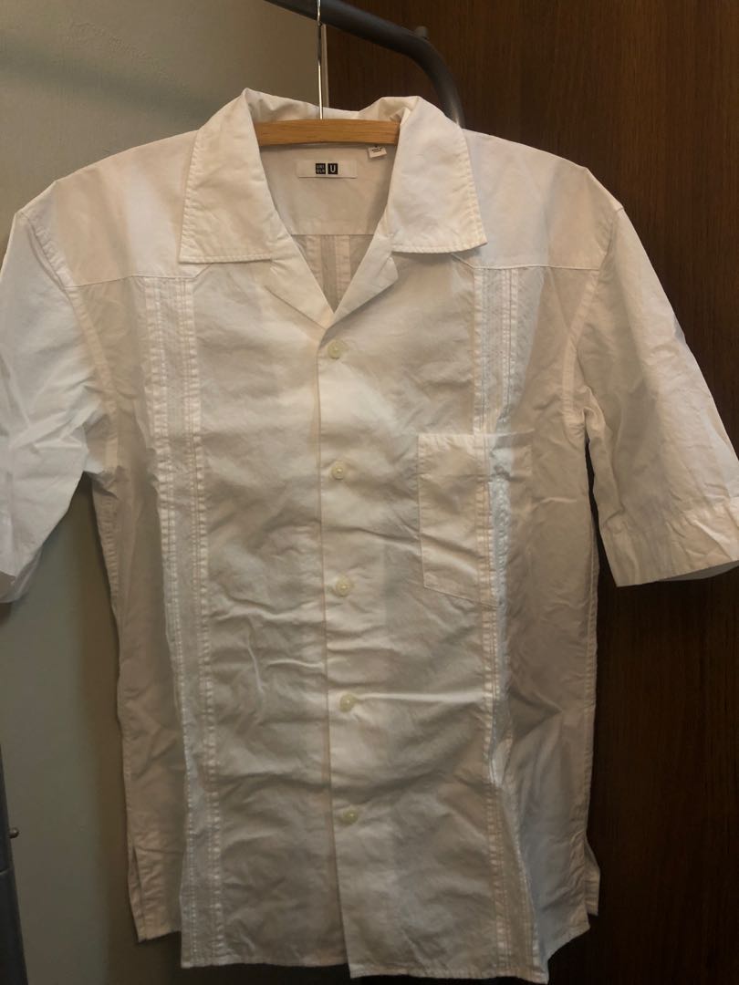 UNIQLO Cuban Shirt, Men's Fashion, Tops & Sets, Tshirts & Polo Shirts ...