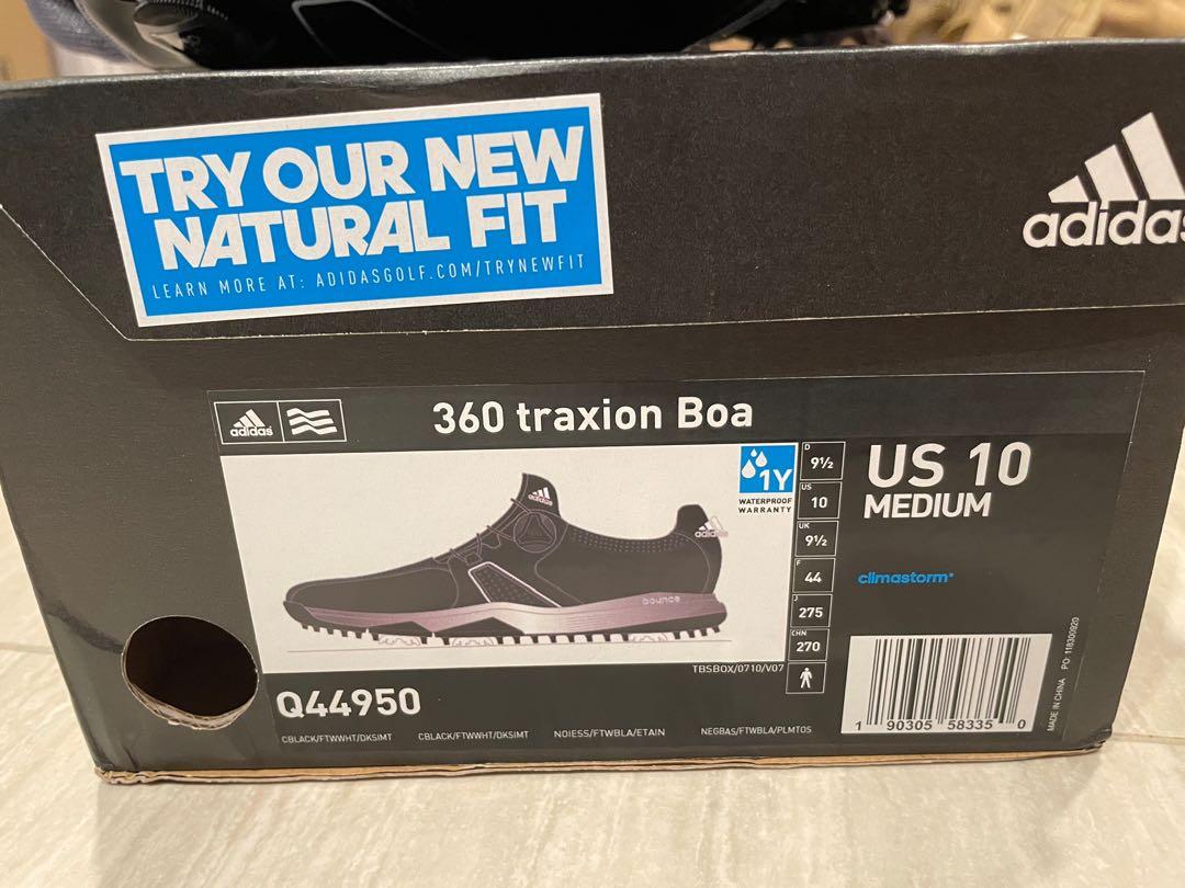 Adidas 360 traxion clearance boa golf shoes black