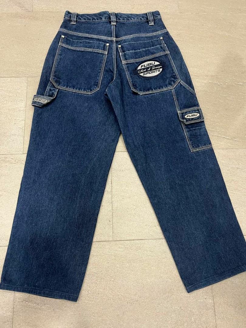 Vintage Fubu Baggy Jeans, Men's Fashion, Bottoms, Trousers on Carousell