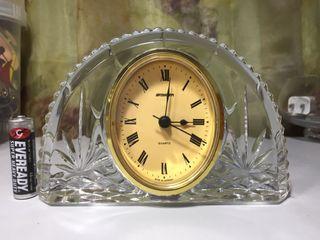 Vintage German Crystal Quartz Clock Good  working condition