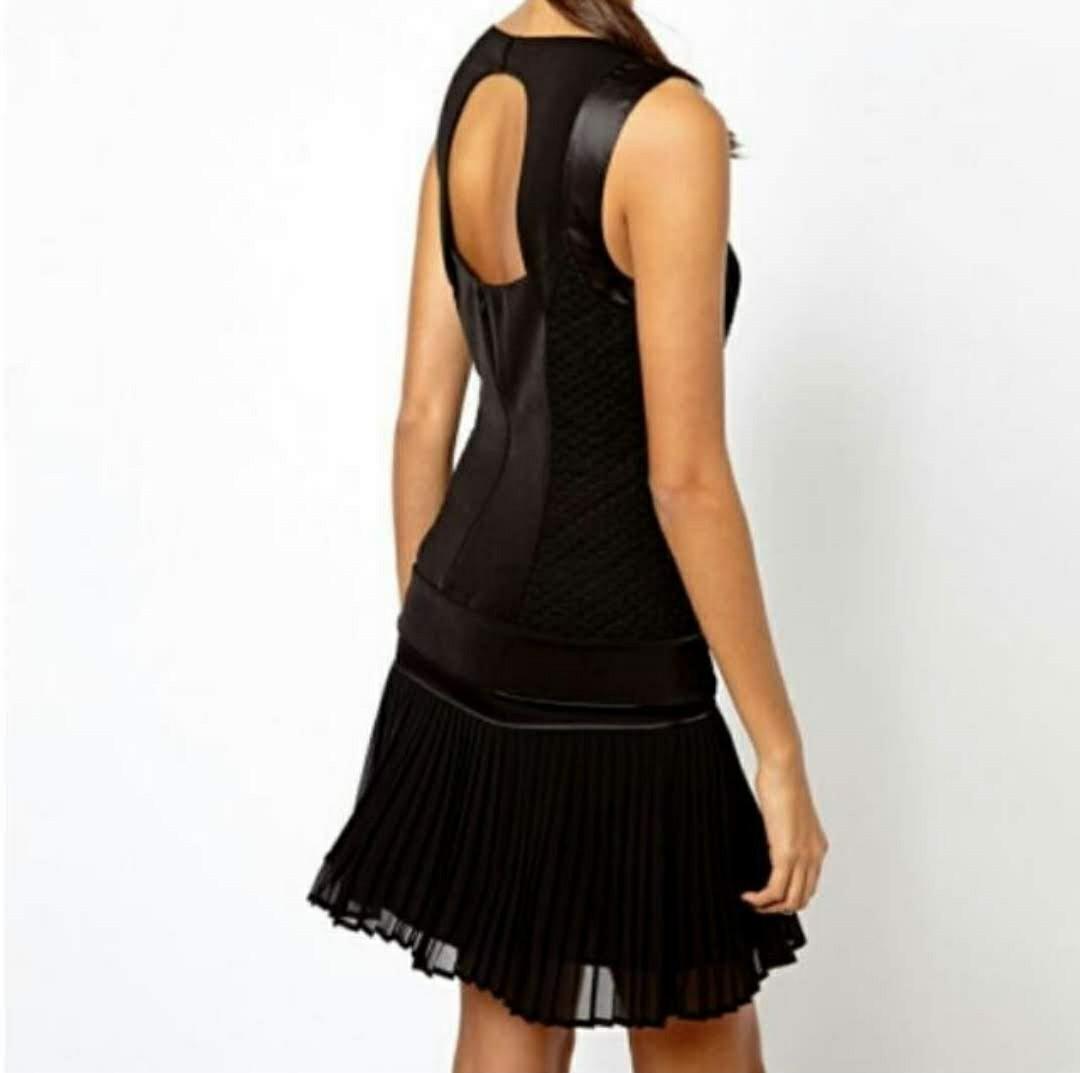 Warehouse Black Dress Cut Out Dress Black Pleated Dress Love