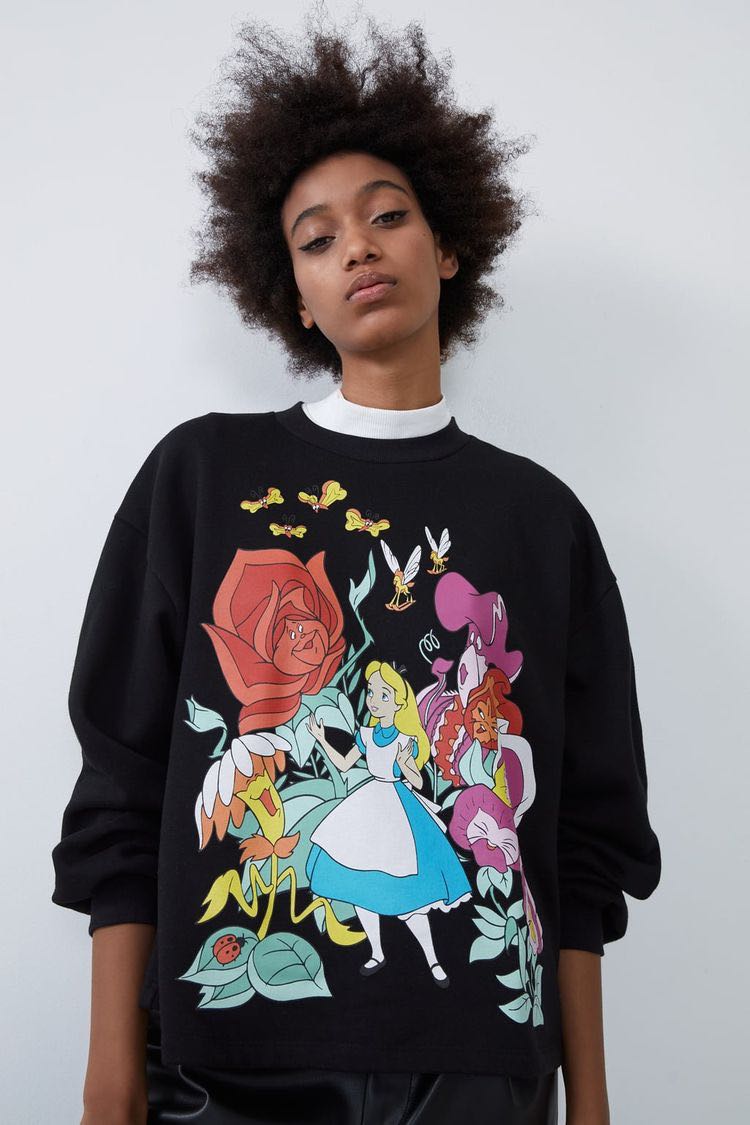 ZARA Disney alice in wonderland sweatshirt