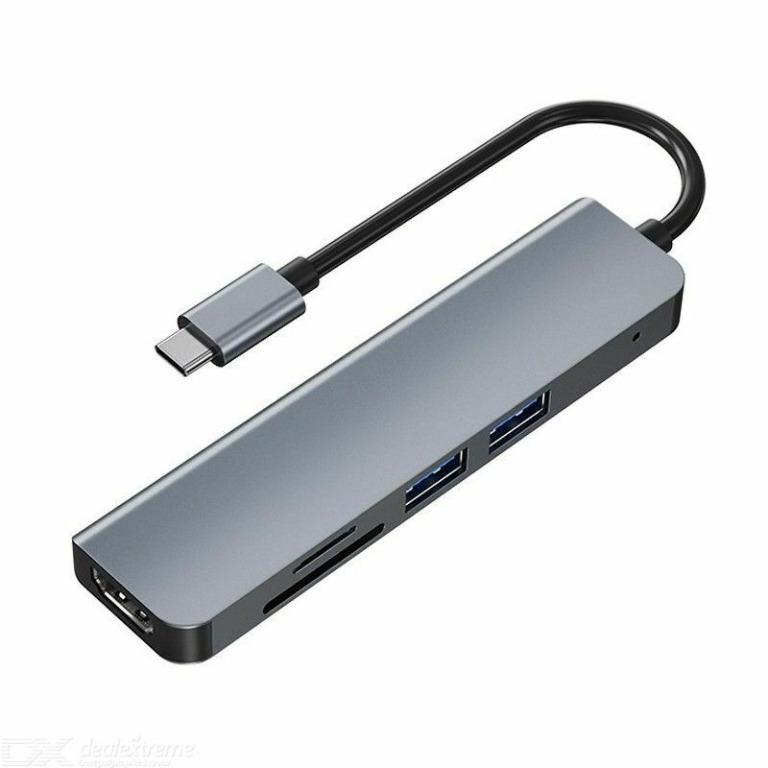 Hub Adaptador Usb-c 5 En 1 Macbook hdmi,2x Usb 3.0, Tf, Sd Hub Adaptador Usb-c 5 En 1 Macbook hdmi,2x Usb 3.0, Tf, Sd