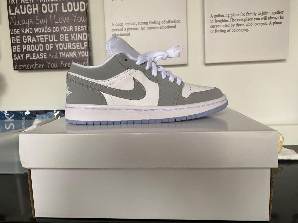 aj1 white wolf grey