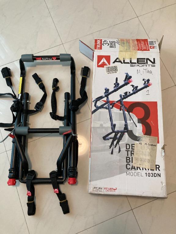 Allen Sports Deluxe Trunk Mount 3Bike Carrier, Model 103DNR, Sports