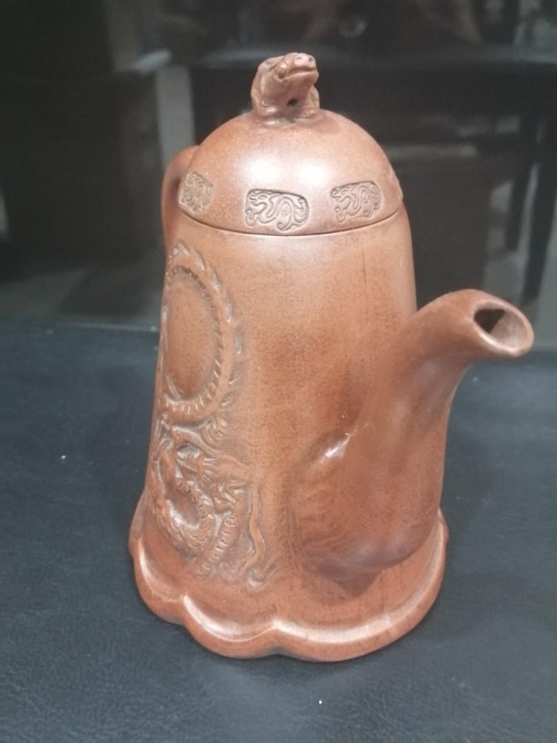 759)Antique Chinese Dragon Teapot, Furniture & Home Living, Home Decor