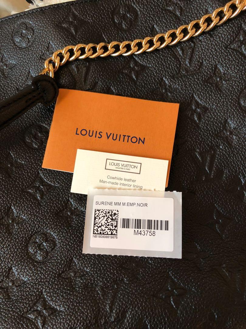 Louis Vuitton Monogram Empreinte Surene MM Noir M43758