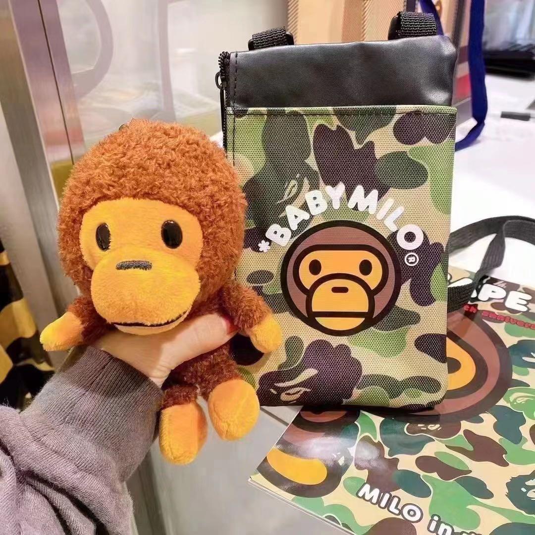 Bape Baby Milo Pouch & Plushie Keychain with Zipper, Men's Fashion