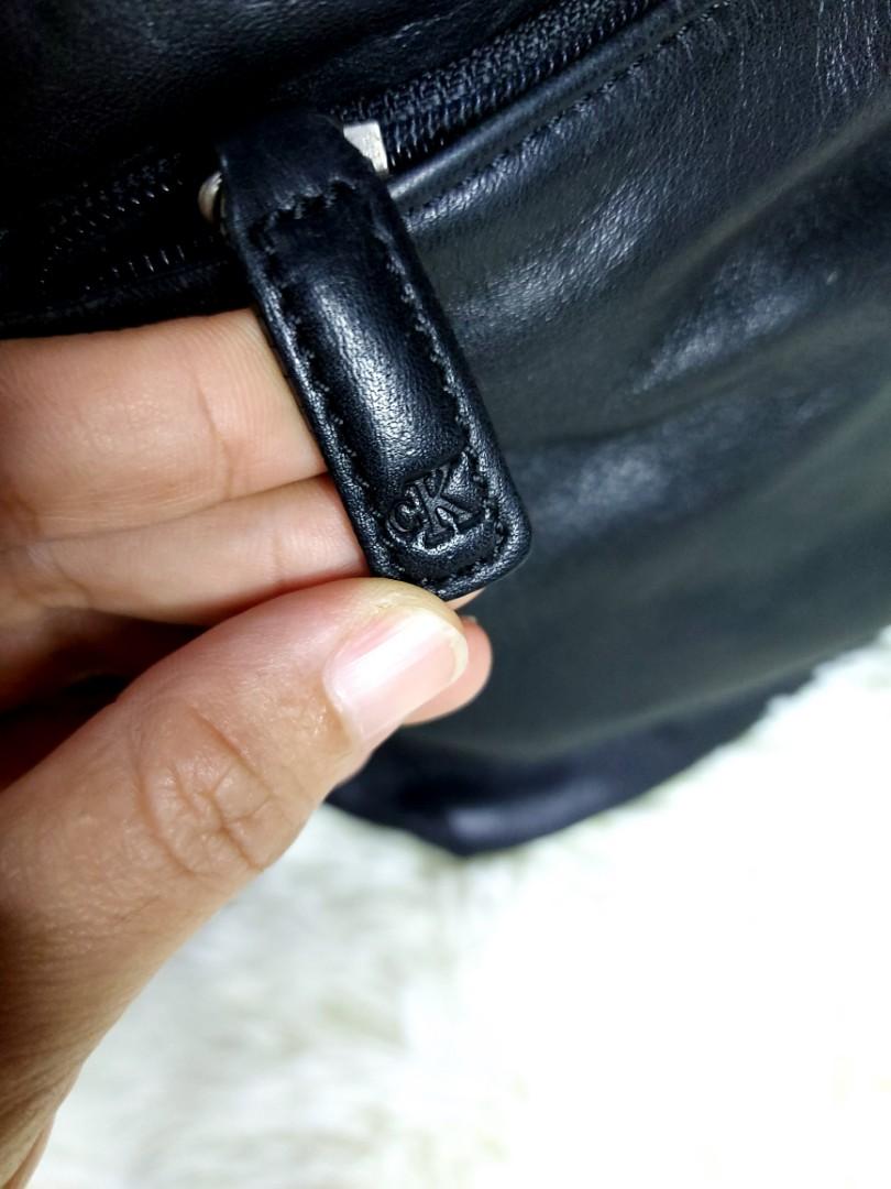 Calvin Klein Leather Backpack, Women's Fashion, Bags & Wallets