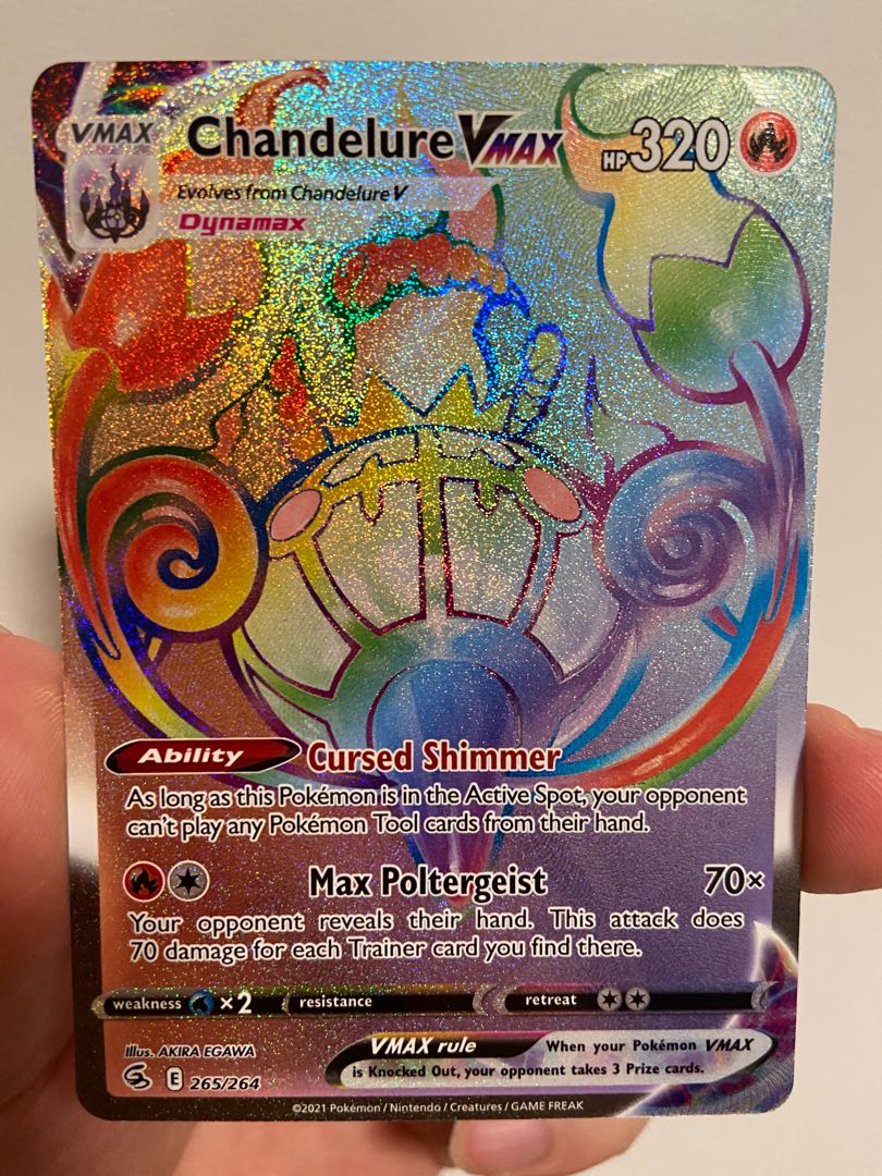 Chandelure Vmax Rainbow Rare, Hobbies & Toys, Toys & Games on Carousell