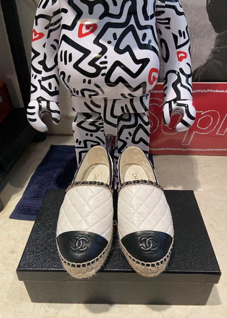 Fast deal Chanel espadrilles size 37, Women's Fashion, Footwear, Flats on  Carousell