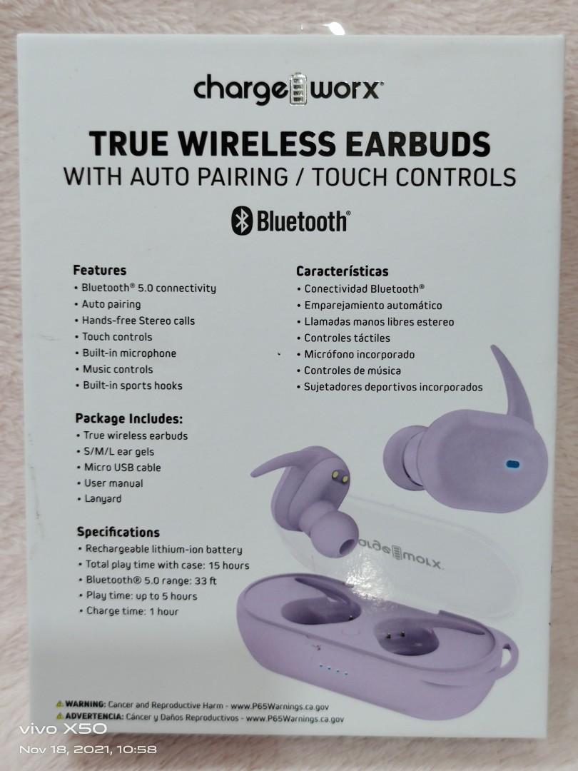 Chargeworx wireless earbuds best sale
