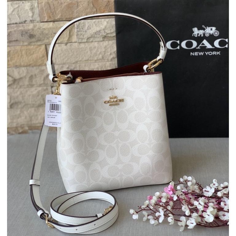 Coach Original Glacier White Small Town Bucket Bag In Signature Canvas