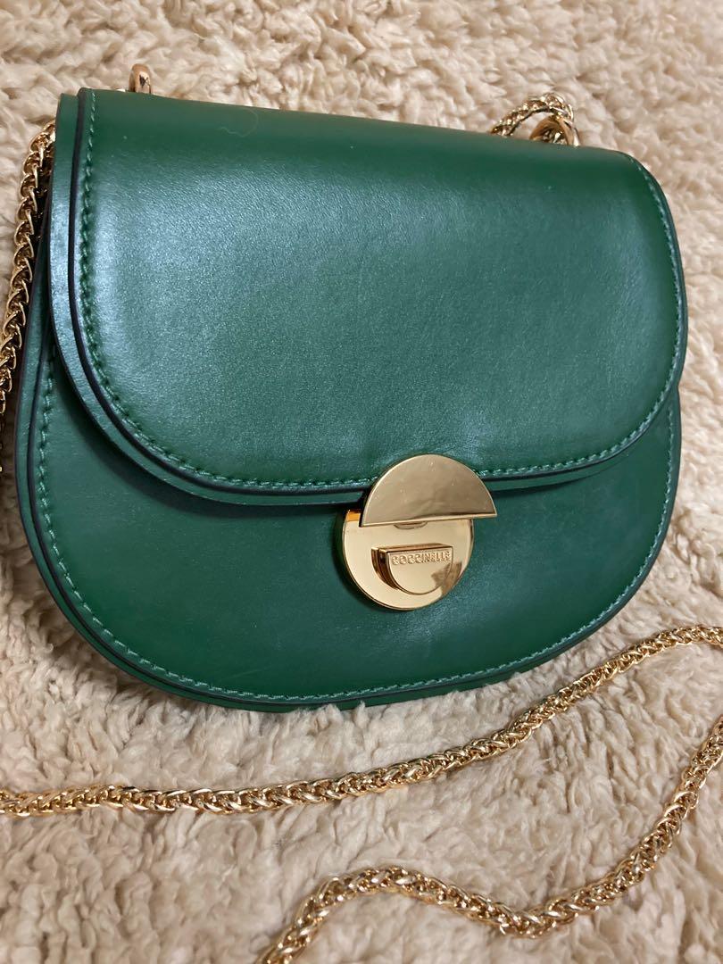 Coccinelle green sling bag, Luxury, Bags u0026 Wallets on Carousell