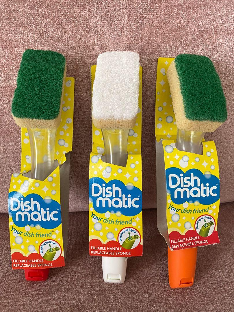 Dishmatic patented Dish Friend brush fillable handle replaceable