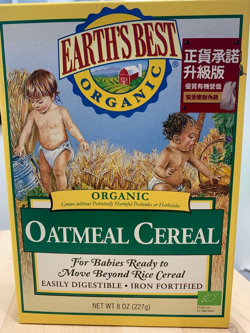 Earth's Best Organic Oatmeal Cereal 有機燕麥糊227g, 兒童 ...