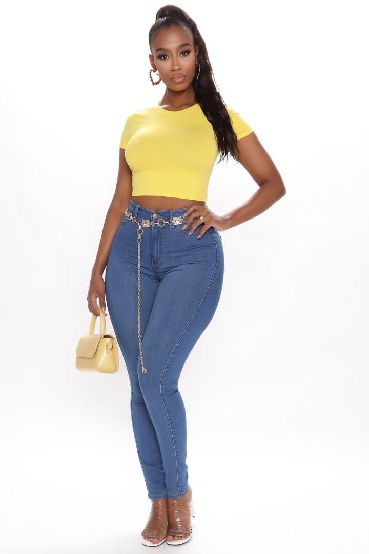 Fashion nova yellow top sales