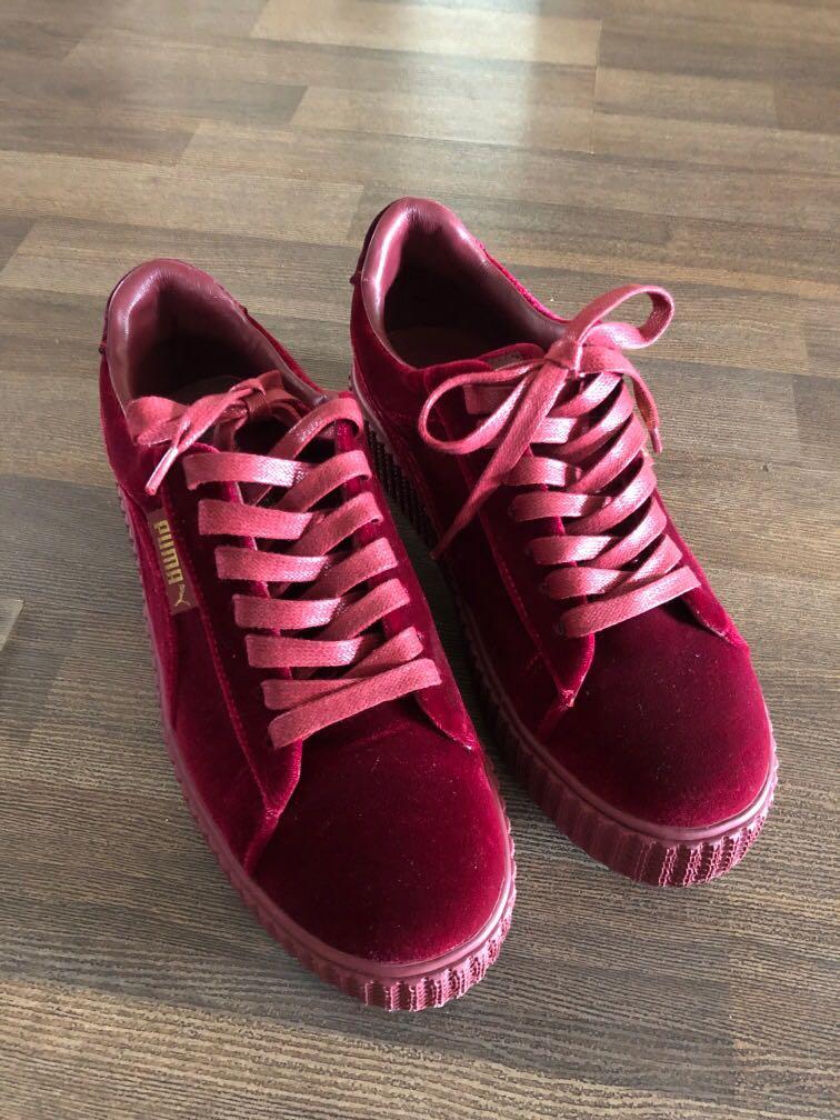 Fenty velvet creepers burgundy online