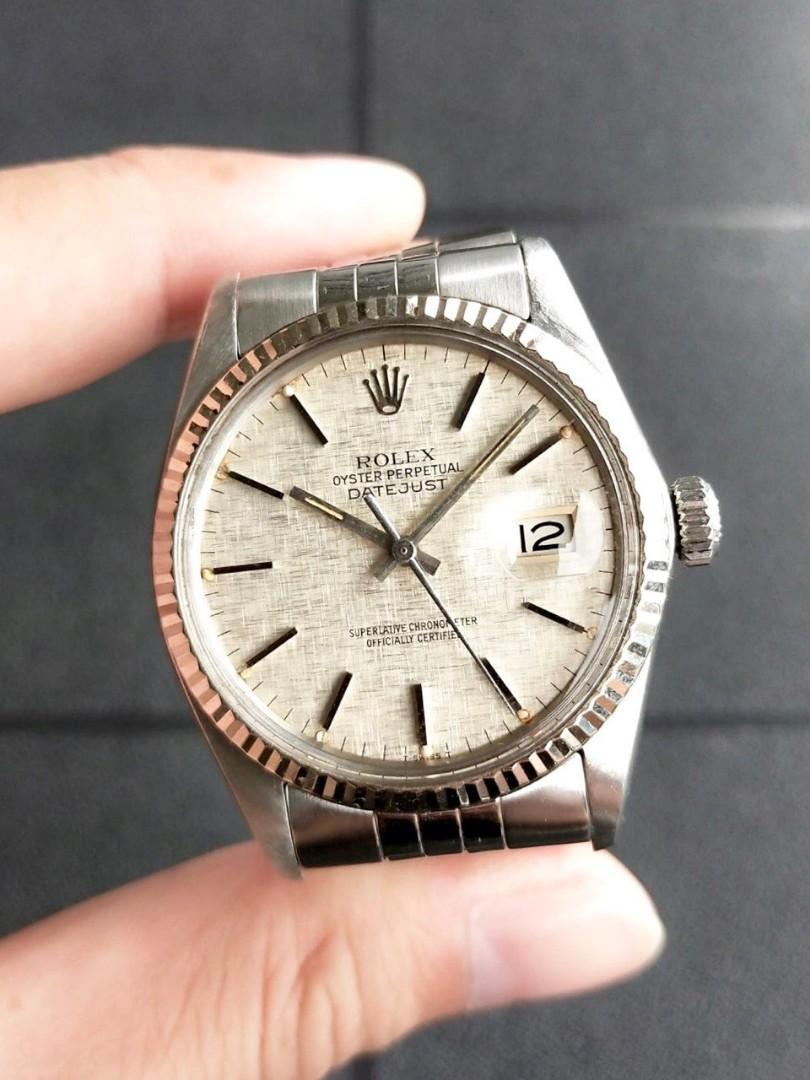Rolex linen dial for sale Clearance