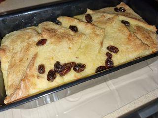 Bread and Butter Pudding with chocolate Toppings (comes with 
