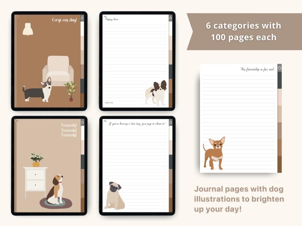 Happy Dog Journal & Everyday Stickers Package (Category: Other Gadgets) located in Quezon City. Submitted by miravelamerchandise (Listing ID 1126417233, Image 3). Description: HOW TO AVAIL: ✨ Send your payment via GCash/Paymaya/Coins.ph: 09953262074 ✨Message me your email address ✨ I'll send you the PDF access link through email :) Brighten up your day with these DOG ILLUSTRATIONS and PUNS on your digital journal! 🐶 Add some creativity to your j