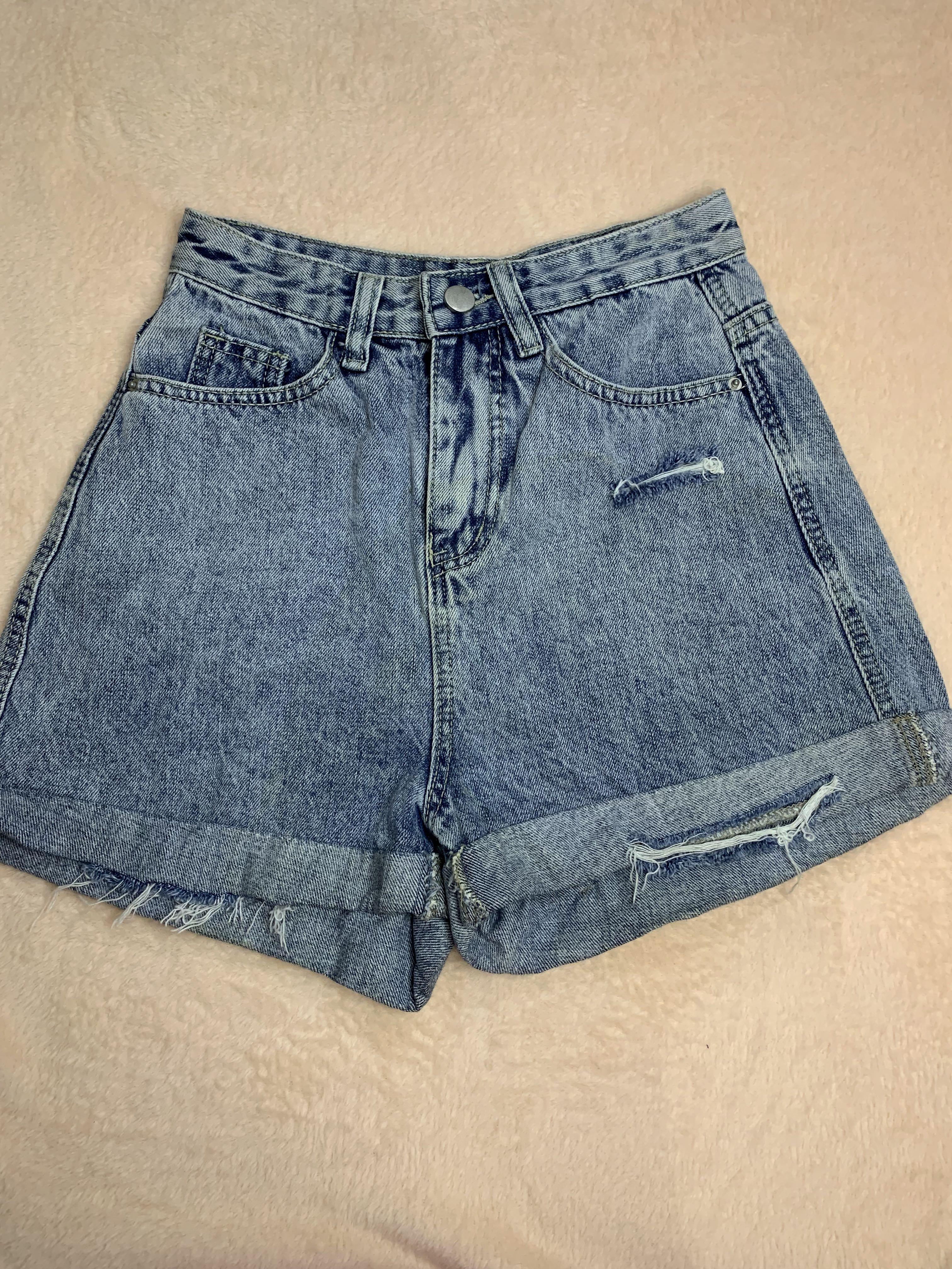 HIGHWAIST DENIM SHORTS (maong), Women's 