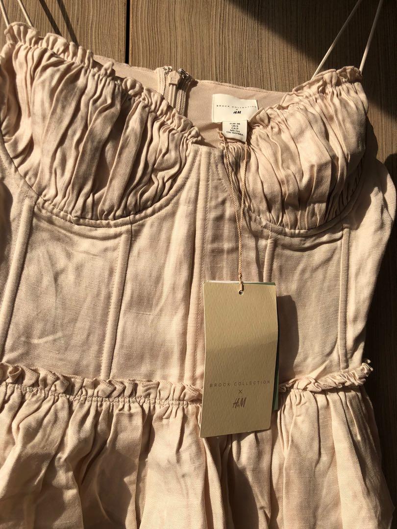 NWT BROCK COLLECTION X H&M COLLABORATION LINEN BLEND CORSET STYLE