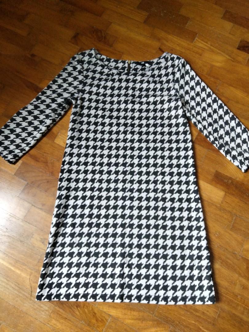 Houndstooth dress h&m cheap