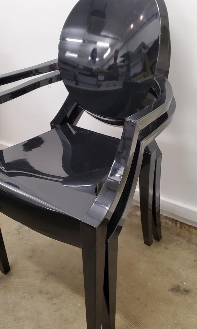 IKEA Black Plastic Chair, Furniture & Home Living, Furniture, Chairs on