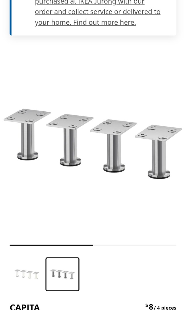 Ikea Capita legs, Furniture & Home Living, Home Improvement