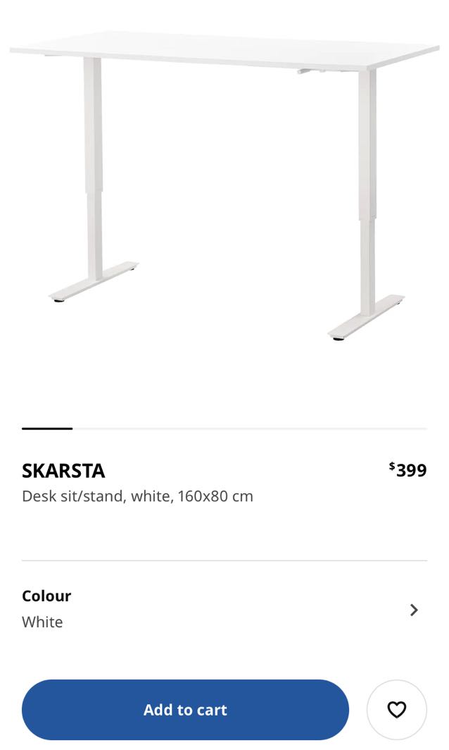 IKEA standing desk, Furniture & Home Living, Furniture, Tables & Sets