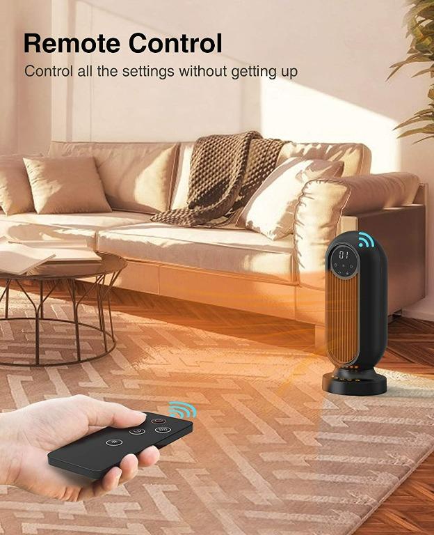 infray Portable Fan Heater, PTC 2000W Tower Heater, Fast Quiet Heating ...