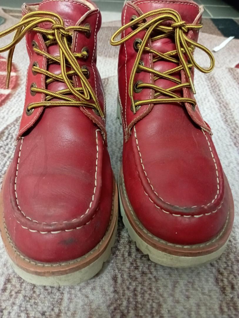 Kickers boots red outlet