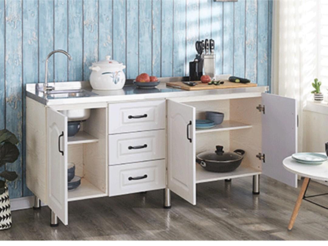 Kitchen with Sink on right, Furniture & Home Living