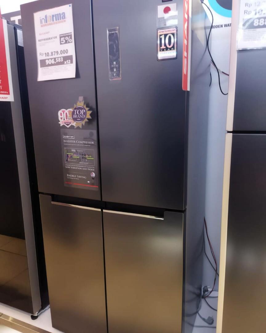 Kredit kulkas 4 pintu bisa cicilan tanpa kartu kredit promo free admin  syarat wajib KTP +1 dokumen pendukung proses cepat by home credit