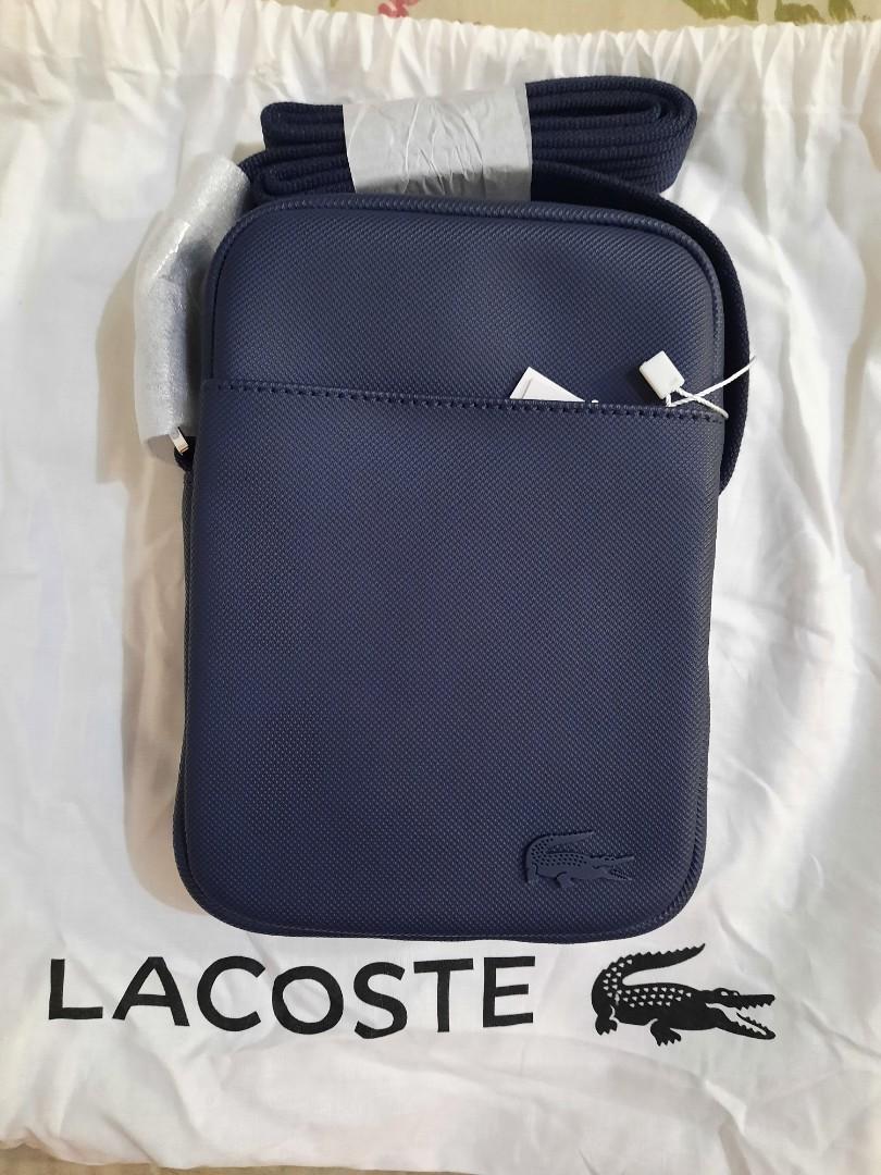 lacoste slim vertical camera bag