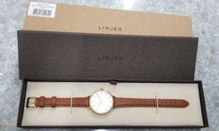 💥全新💥⌚LINJER - The Minimalist , Rose Glod/Tan 34MM