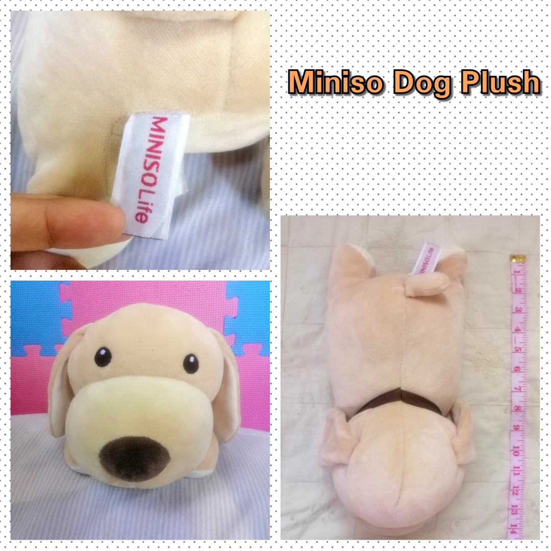 Miniso Dog Plush Hobbies Toys Toys Games on Carousell