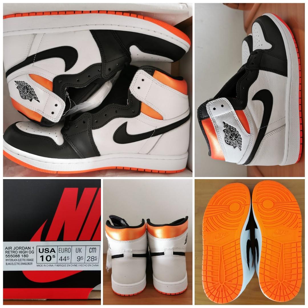 White black and orange jordans on sale