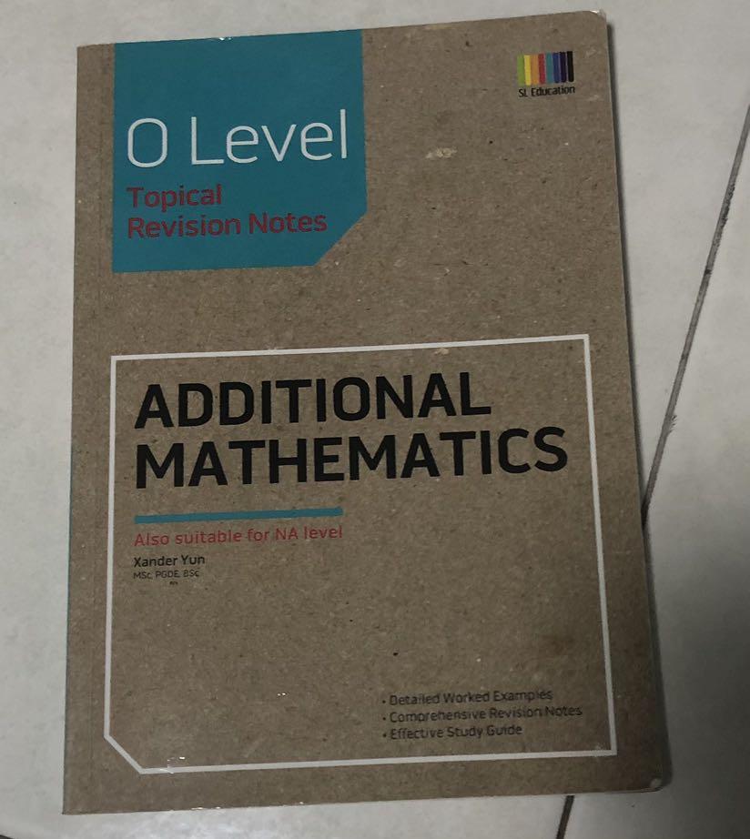O Level Topical Revision Notes AMATH, Hobbies & Toys, Books & Magazines ...