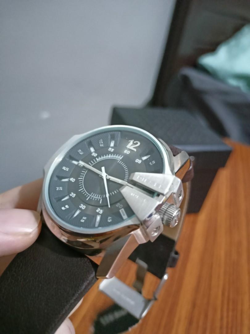 Original Diesel DZ1206 Men s master chief watch brown leather strap