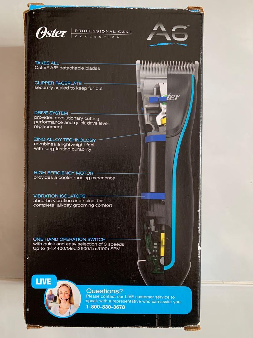 Oster A6 heavy duty 3 speed grooming clipper with 10 blade, Pet