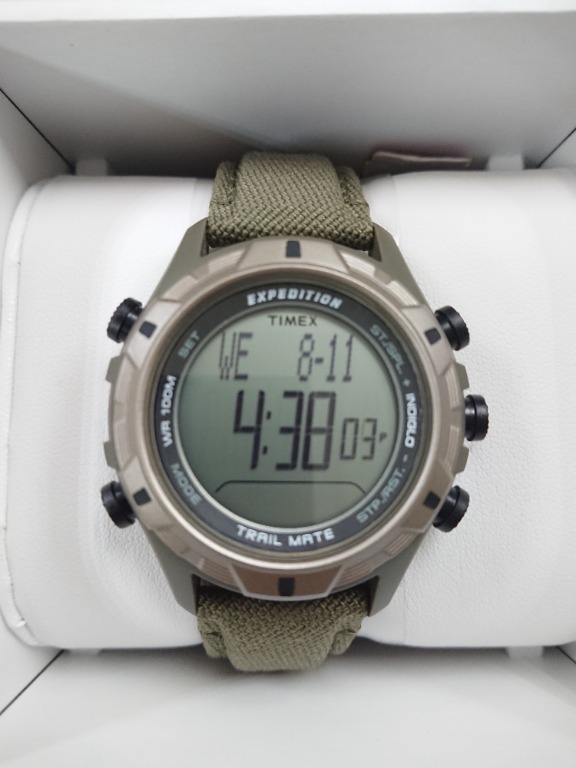 OwnOne TIMEX T49846 Men s Watch Expedition Trail Mate Digital Sports Nylon Strap Green