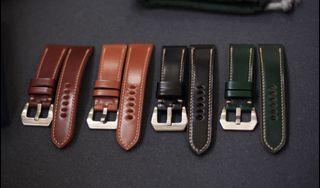 Panerai strap Shellcordovan Leather , Panerai watch band, size 24mm
